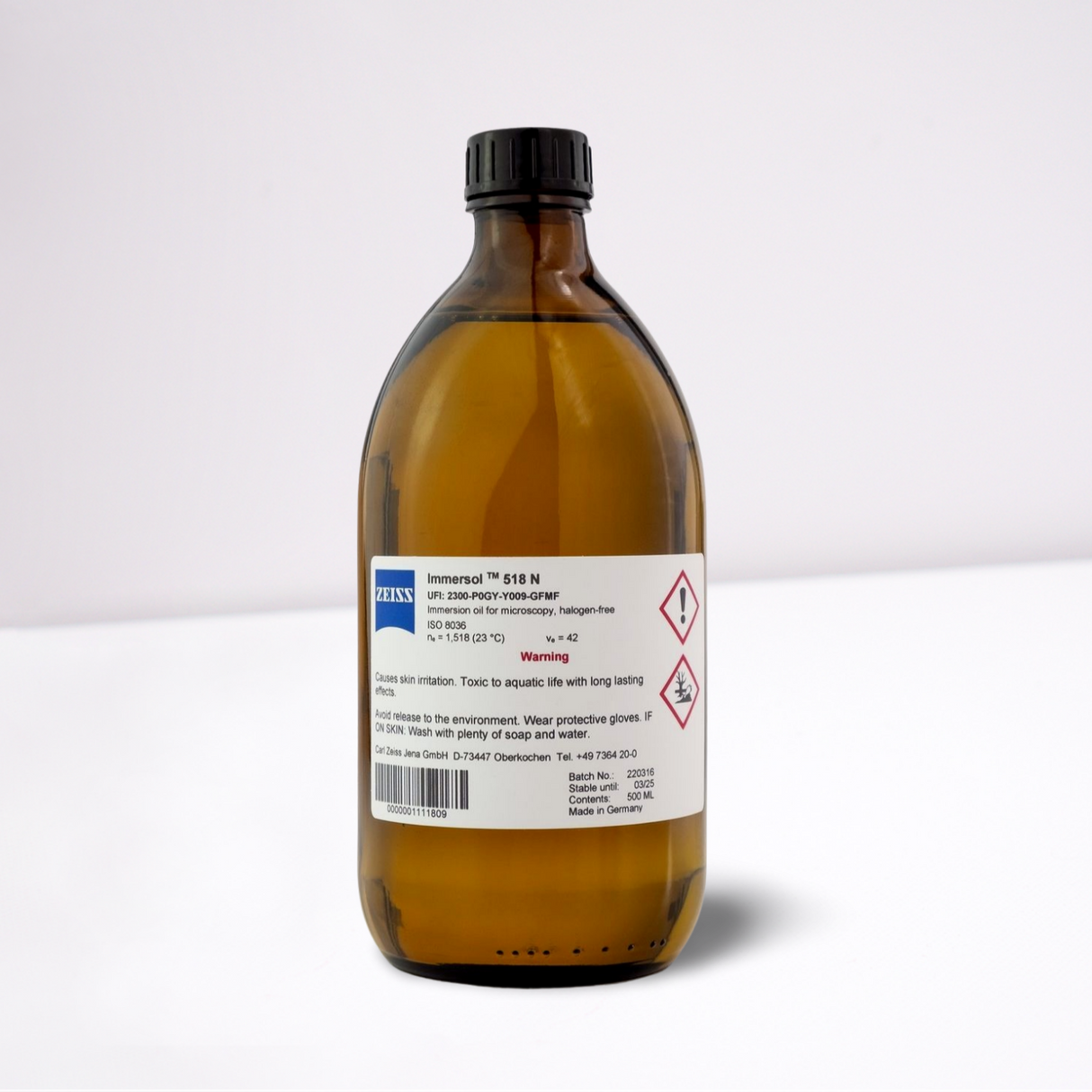 Immersionsöl Immersol 518 N, Flasche 500 ml