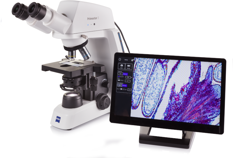 Zeiss Primostar 3, Fix-K., Bi, Kam, SF20, 4 pos., ABBE 0.9, 75x40, 100x Oil