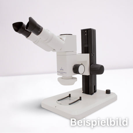 ASKANIA Mikroskoptechnik MZM Makro-Zoom-Mikroskop mit Profilsäule, Binokulartubus und LED-Auflicht für industrielle Prüfungen
