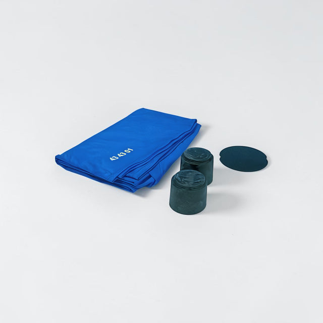 ASKANIA Mikroskoptechnik Staubschutz-Set L mit blauer Schutzhülle, Okularabdeckung und Schutz für Leuchtfeldblende