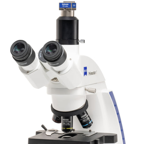 ASKANIA Mikroskoptechnik ZEISS Primostar 1 Trinokular-Durchlichtmikroskop mit aufgesetzter Axiocam für die Ausbildung