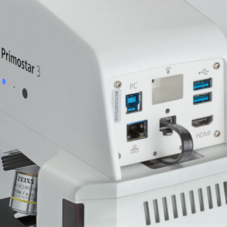 ASKANIA Mikroskoptechnik ZEISS Primostar 3 Mikroskop mit Kamera-Anschlüssen, USB, HDMI und LAN-Schnittstellen