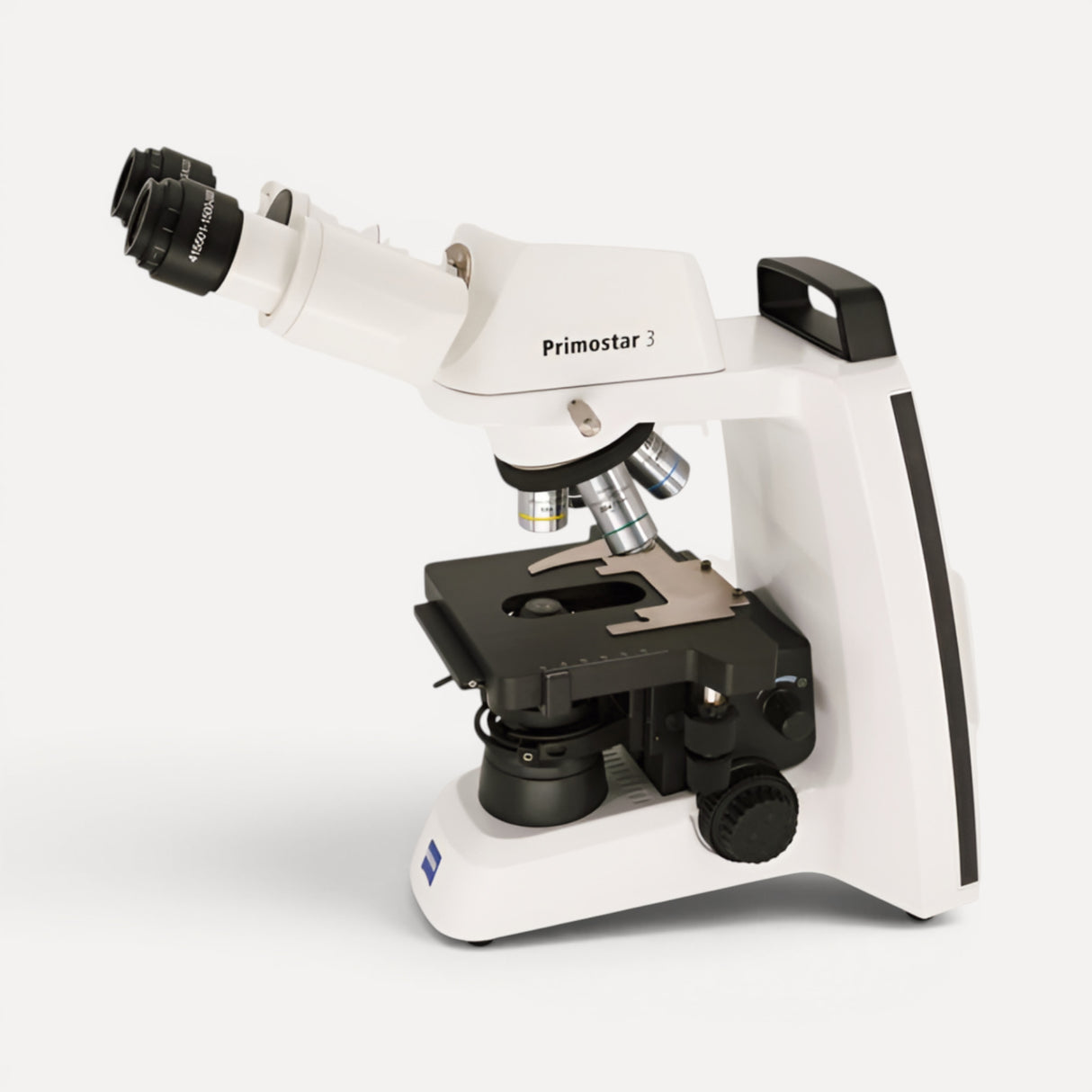 ASKANIA Mikroskoptechnik ZEISS Primostar 3 Binokular-Durchlichtmikroskop mit Objektivrevolver und Kreuztisch
