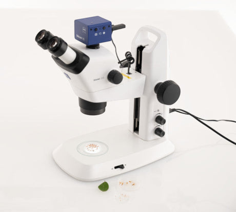 ASKANIA Mikroskoptechnik ZEISS Stemi 355 Doc Stereomikroskop mit EduCam Kamera auf Stativ C Edu für die Lehre