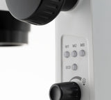 ASKANIA Mikroskoptechnik Zeiss Stemi 355 Mat ESD Mikroskop mit LED-Steuerung, ECO-Modus und Speichertasten M1 bis M3.