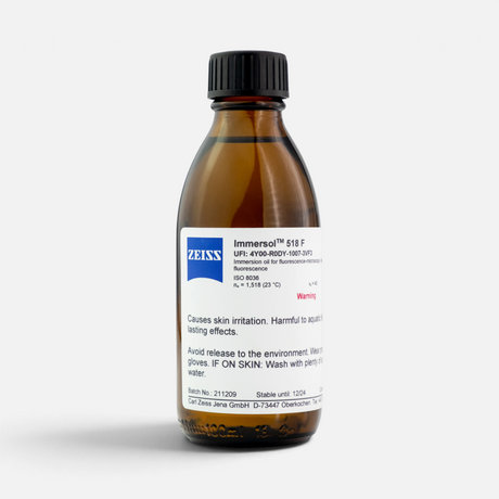 ZEISS Immersol 518 F Immersionsöl in 100 ml Braunglasflasche für die Fluoreszenzmikroskopie